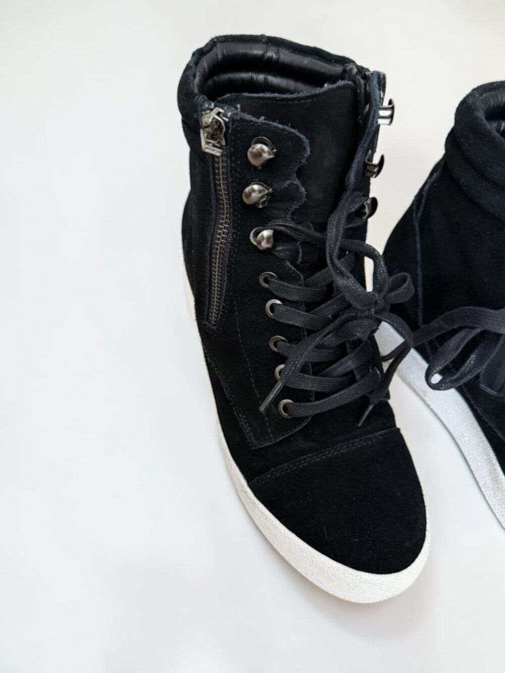 🖤 Aqua College Harley Waterproof Suede High Top Sneakers | Size 7.5 - Picture 4 of 15